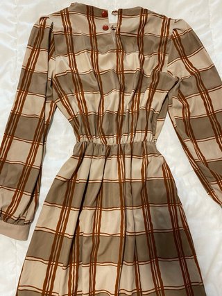 Vestido vintage midi cuadros