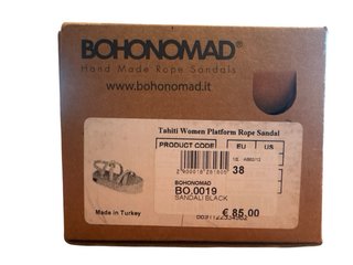 Sandali Bohonomad Neri Platform Tg 38