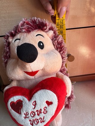 Peluche riccio con cuore “I love you”