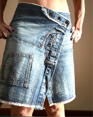 Gonna Stefanel denim asimmetrica