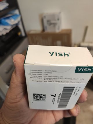 Cargador YISH EP-TA800 USB-C 25W