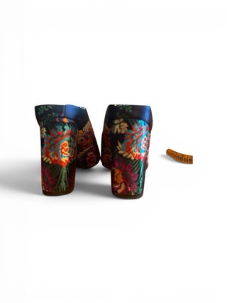 Sabot Chio ricamati floreali tacco largo 40