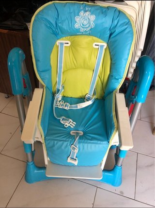 Trona de bebé azul y verde