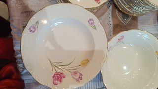 Vajilla Royal China Vigo Tulipanes Porcelana