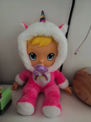 Muñeca peluche Bebé Llorón Unicornio  con sonido