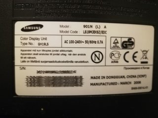 Monitor Samsung SyncMaster 901N LCD 19
