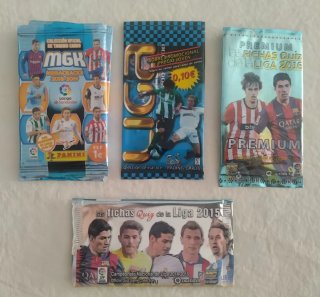 Sobres cromos fútbol vacíos