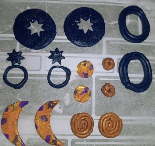 Pendientes Arcilla PISCIS Azul