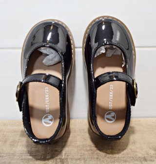 Zapatos tipo Mary Jane brillantes para niña, 23