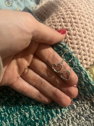 Orecchini pendenti argento cuore artigianali