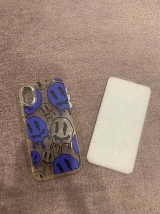 Funda iPhone XR Diseño Caras Sonrientes Azules
