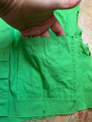 Blusa verde corta sin mangas
