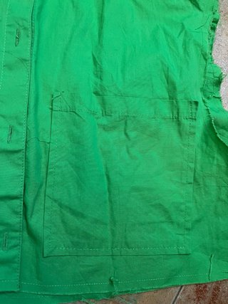 Blusa verde corta sin mangas
