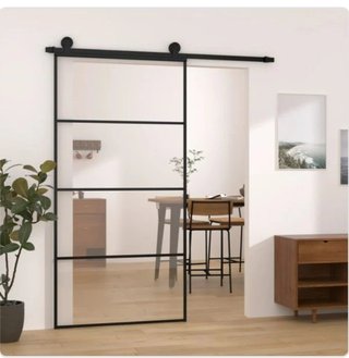 Puerta corredera aluminio 102.5x205 cm