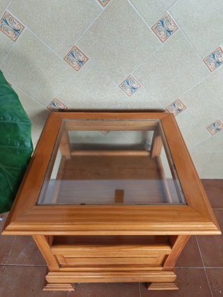 Mesa de centro madera y cristal