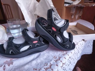 Sandalias Joya Talla 37 Negras y Grises