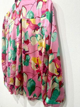 Camisa Zara Estampado Floral Multicolor
