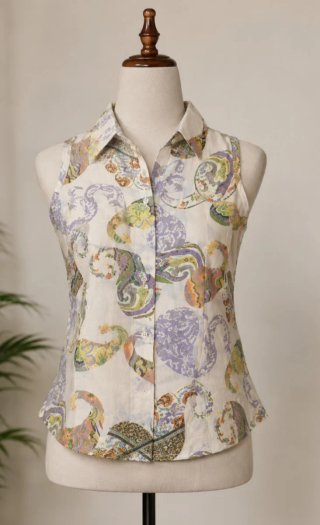 Blusa sin mangas verano mujer multicolor