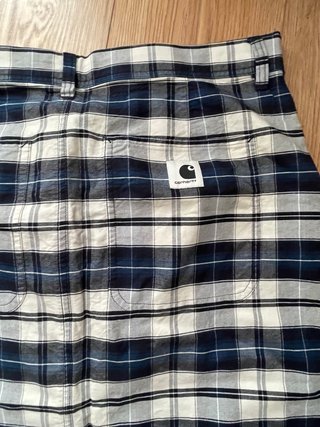 Falda Carhartt Cuadros Azul Blanco Tartbell Skirt