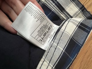 Falda Carhartt Cuadros Azul Blanco Tartbell Skirt