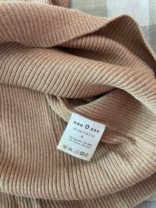 Jersey Eseoese cremallera cuello alto beige S