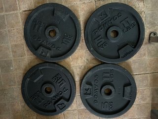 4 discos de pesa Domyos 5 kg
