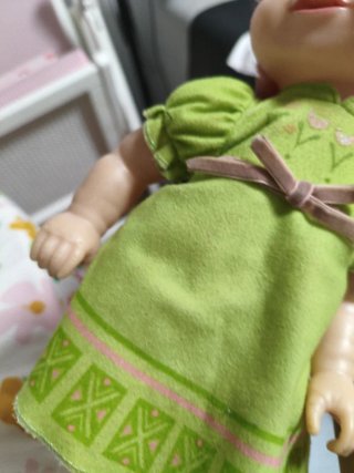 Muñeca ana película Frozen infantil vestido verde