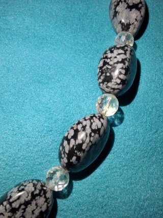 Collar Obsidiana Nevada Natural y Plata de Ley 925