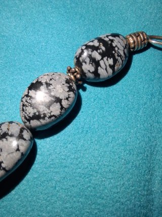 Collar Obsidiana Nevada Natural y Plata de Ley 925