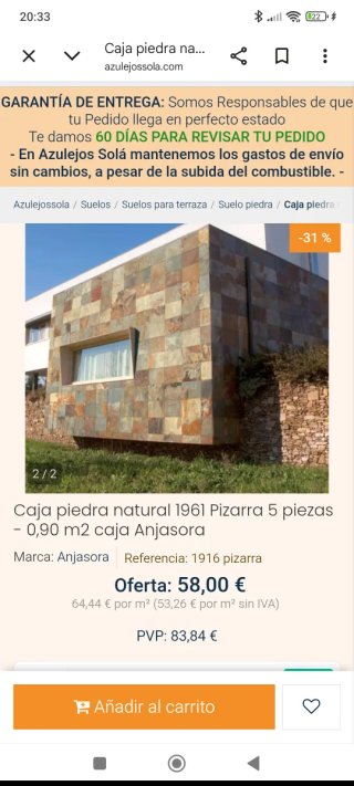 Lote de piedra natural pizarra