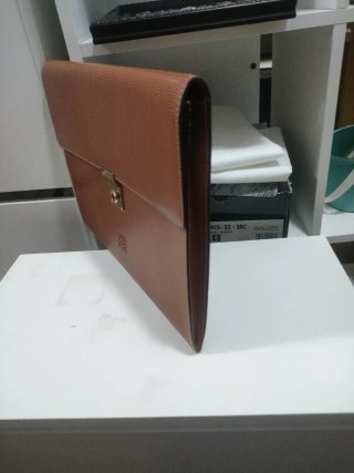 Portafolio Loewe Piel Marrón y Dorado 640513971