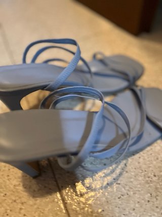 sandali tacchi aperti azzuri
