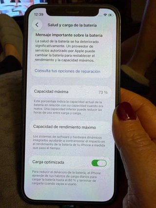iPhone 12 mini 256 GB Batería 73%