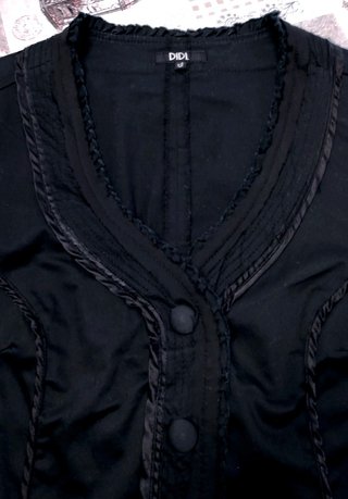 Giacca nera Didi in cotone taglia XL
