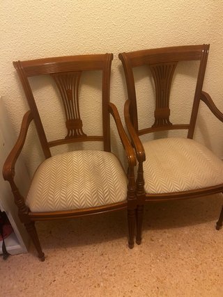 Juego de 2 sillas de comedor de madera
