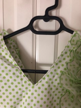 Traje Flamenca Niña Verde Lunares