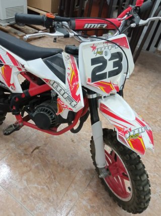 Moto infantil IMR Motocross Roja y Blanca