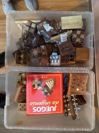Lote de juegos de ingenio de madera