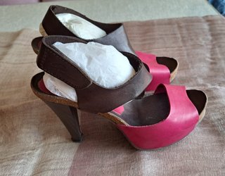 Sandalias Penélope Collection Piel Fucsia T.38