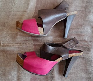 Sandalias Penélope Collection Piel Fucsia T.38