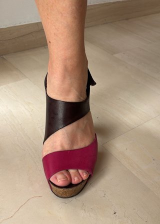 Sandalias Penélope Collection Piel Fucsia T.38