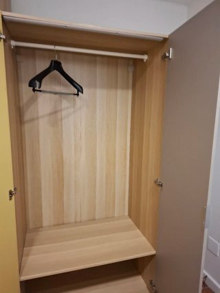 Armario modular puertas cristal y madera