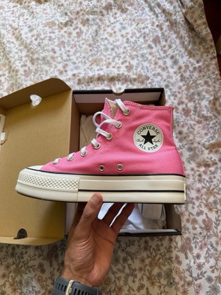 Converse plataforma rosas talla 38