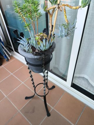 Soporte robusto de forja artesano, para Macetas