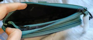 Pochette Piquadro uomo polso verde