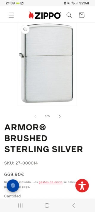 Zippo Sterling Armor Heavy Wall