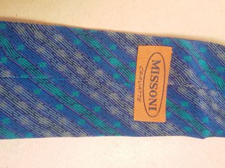 Cravatta Missoni Pura Seta Vintage blu italy