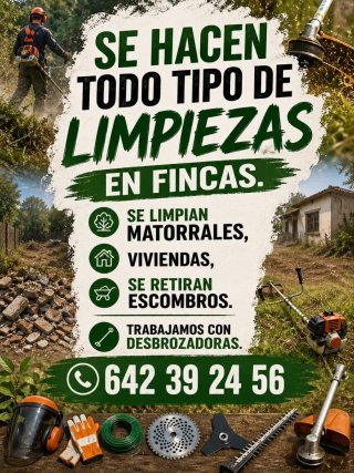 Servicio de limpieza de fincas