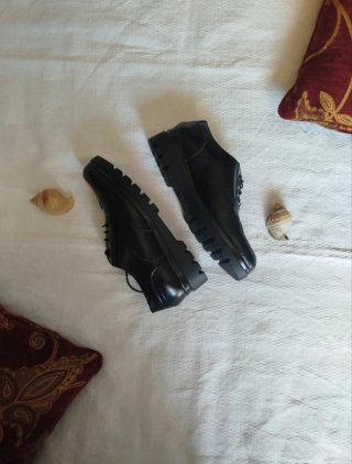 Scarpe Joyce nere stringate suola chunky tg 40