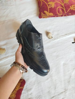 Scarpe Joyce nere stringate suola chunky tg 40